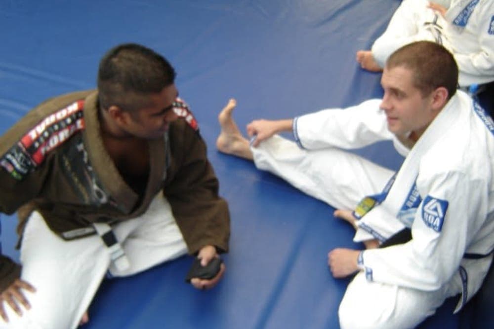 Early Brazilian Jiu Jitsu training at the Roger Gracie Academy